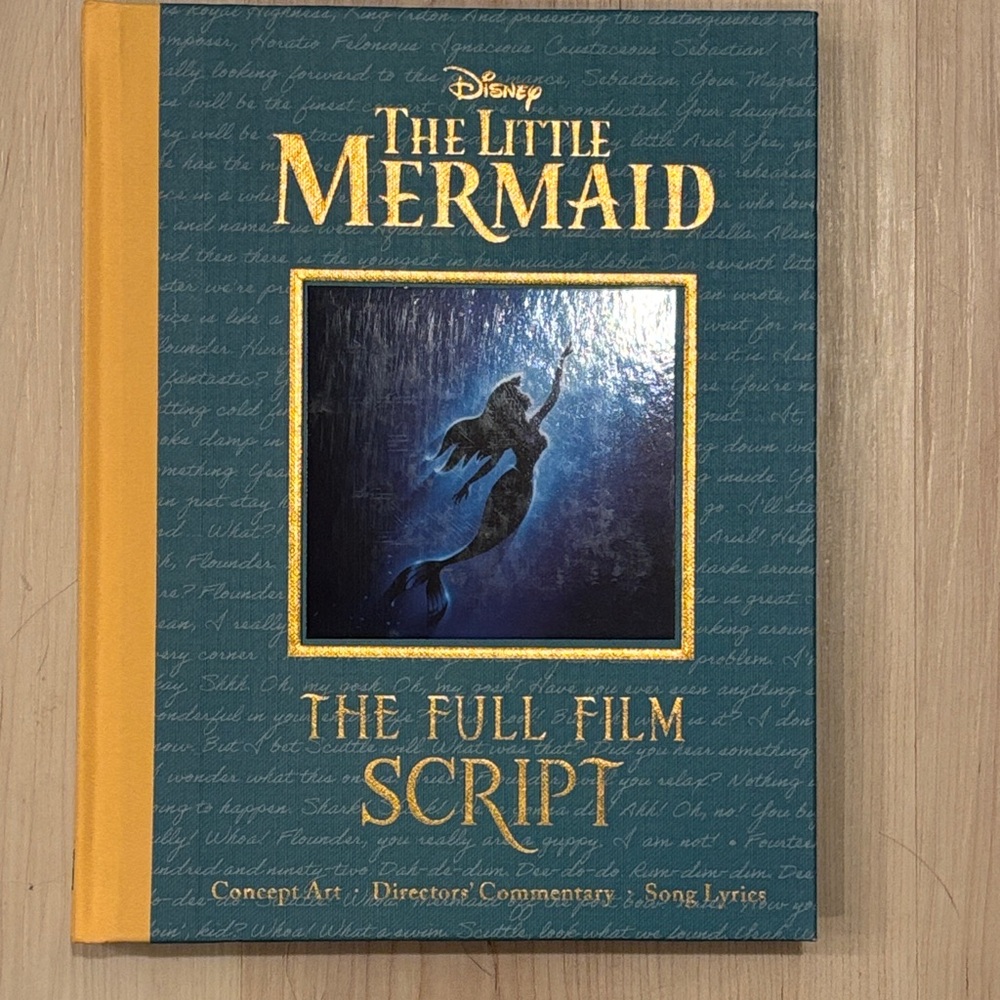 Disney’s The Little Mermaid Full Film Script Hardcover Book *Rare*